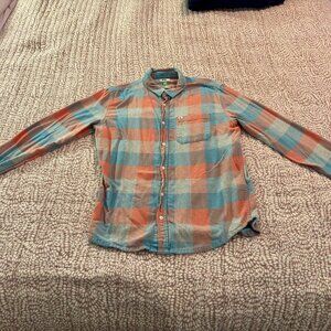 Men's Quiksilver Flannel Button Down Shirt Sized Medium